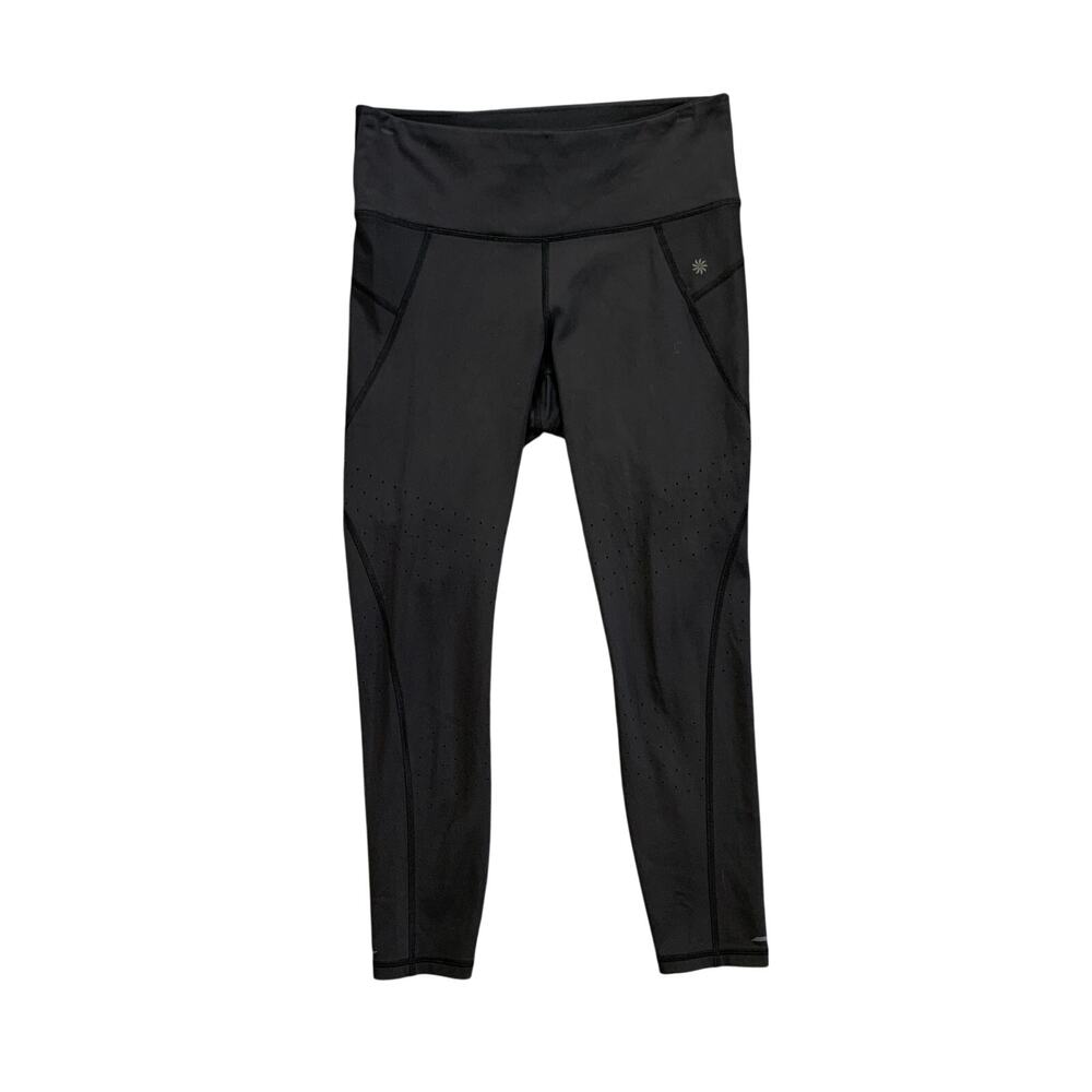 Athleta Leggings Womens M Medium Stealth TruCool 7/8 Tight Reflective Cropped